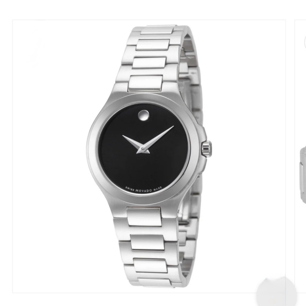 Movado Museum Classic Black Dial Silver Bracelet Watch